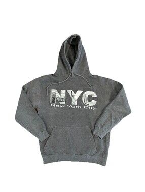 Vintage Style NYC Heavyweight Hoodie - Gray - Size Small